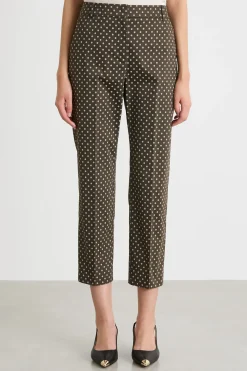 Pantalone a sigaretta con tasche - Marrone