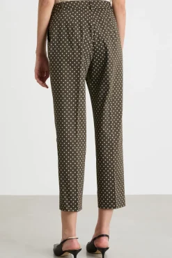 Pantalone a sigaretta con tasche - Marrone