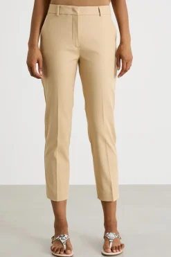 Pantalone a sigaretta cropped - Beige