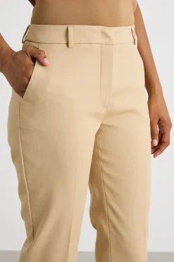 Pantalone a sigaretta cropped - Beige