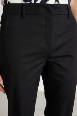 Pantalone a sigaretta in gabardina - Nero