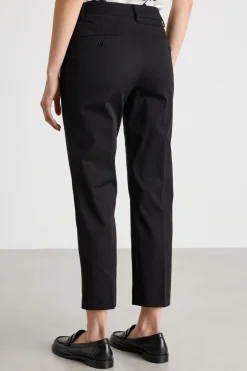Pantalone a sigaretta in gabardina - Nero