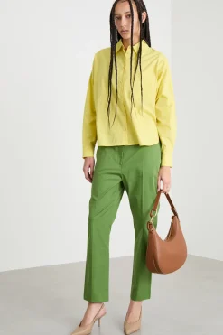 Pantalone a sigaretta in gabardina - Verde
