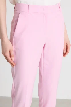 Pantalone a sigaretta in tela - Rosa