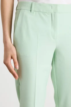 Pantalone a sigaretta in tela - Verde