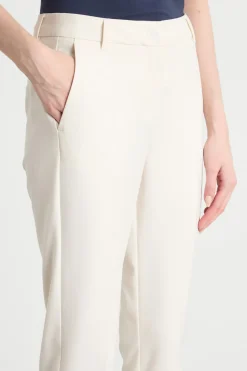 Pantalone a sigaretta stretch - Bianco
