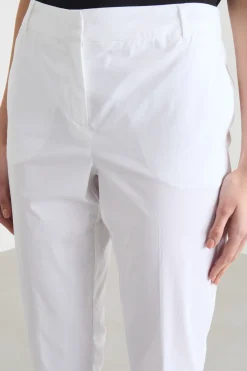 Pantalone a sigaretta stretch - Bianco