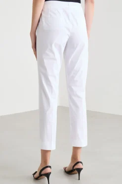 Pantalone a sigaretta stretch - Bianco