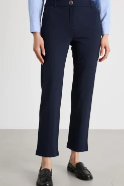 Pantalone a sigaretta stretch - Blu