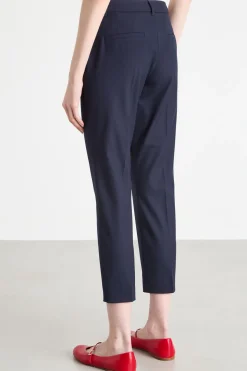 Pantalone a sigaretta stretch - Blu