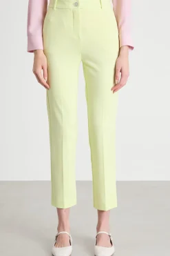 Pantalone a sigaretta stretch - Giallo
