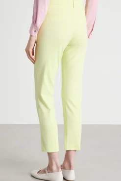 Pantalone a sigaretta stretch - Giallo