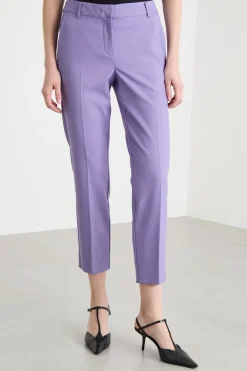 Pantalone a sigaretta stretch - Viola