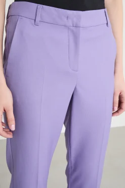 Pantalone a sigaretta stretch - Viola