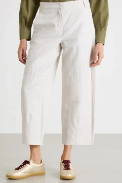 Pantalone baggy in tela - Bianco