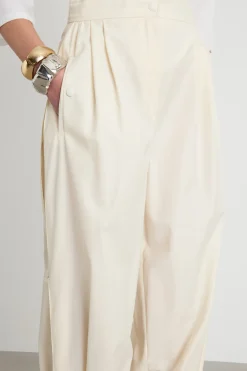Pantalone balloon a vita alta - Bianco
