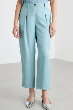 Pantalone cargo - Azzurro