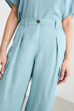 Pantalone cargo - Azzurro
