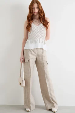 Pantalone cargo - Beige