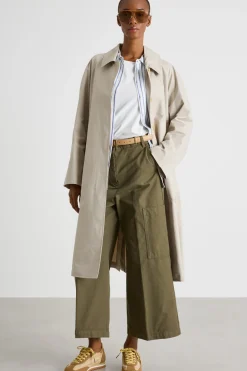 Pantalone cargo in canvas - Verde