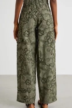 Pantalone cargo in drill - Verde