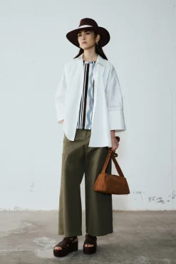 Pantalone cargo in tela - Kaki