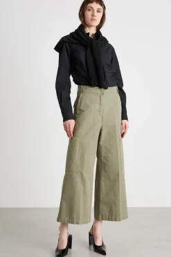 Pantalone cargo in tela - Verde
