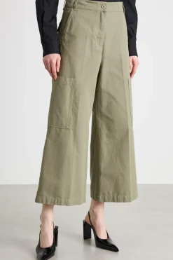 Pantalone cargo in tela - Verde