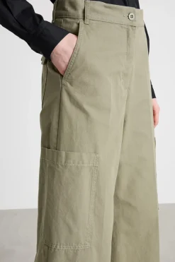 Pantalone cargo in tela - Verde