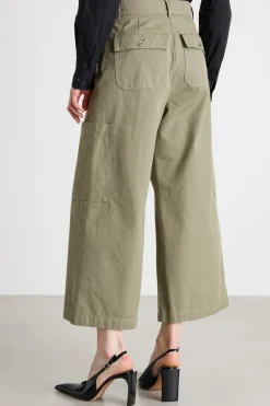 Pantalone cargo in tela - Verde
