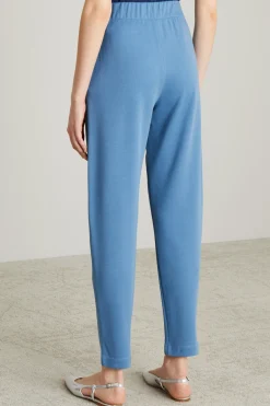 Pantalone carrot in jersey - Azzurro