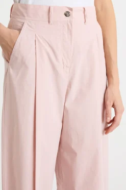 Pantalone carrot in popeline - Rosa