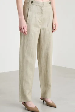 Pantalone carrot in twill - Verde