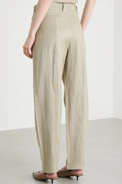 Pantalone carrot in twill - Verde