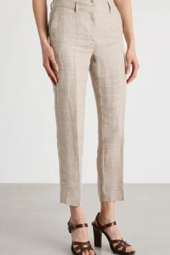 Pantalone chino in lino - Beige