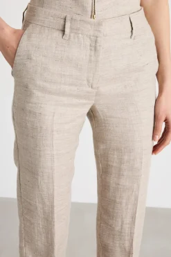 Pantalone chino in lino - Beige