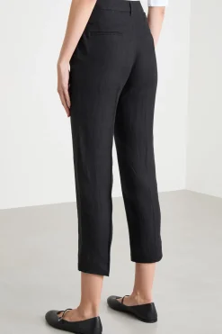 Pantalone chino in lino - Nero