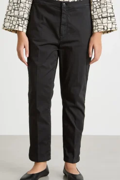 Pantalone chino in raso - Nero