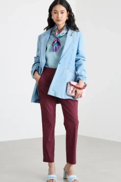 Pantalone chino stretch - Bordeaux