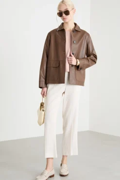 Pantalone con applicazione floreale - Bianco