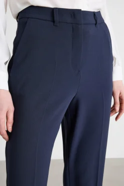 Pantalone con applicazione floreale - Blu