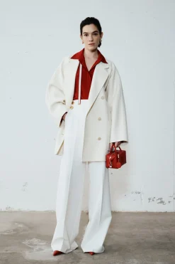 Pantalone con bottoni decorativi - Bianco