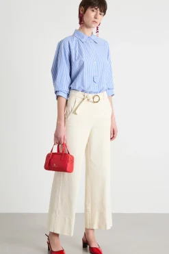 Pantalone con cintura - Avorio