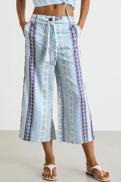 Pantalone con cintura - Azzurro