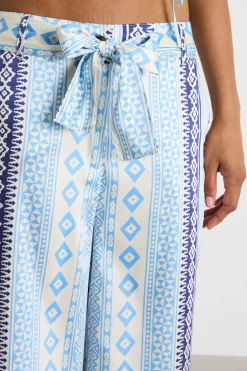 Pantalone con cintura - Azzurro