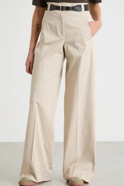 Pantalone con cintura - Beige