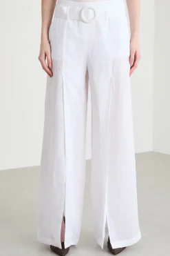 Pantalone con cintura - Bianco