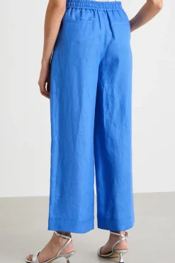 Pantalone con coulisse in vita - Azzurro