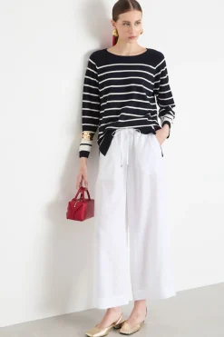 Pantalone con coulisse in vita - Bianco