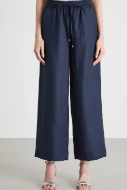 Pantalone con coulisse in vita - Blu